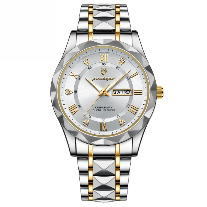 Orologio POEDAGAR Luminosa in Acciaio 40mm - Resistente all'Acqua | Acciaio trasferito