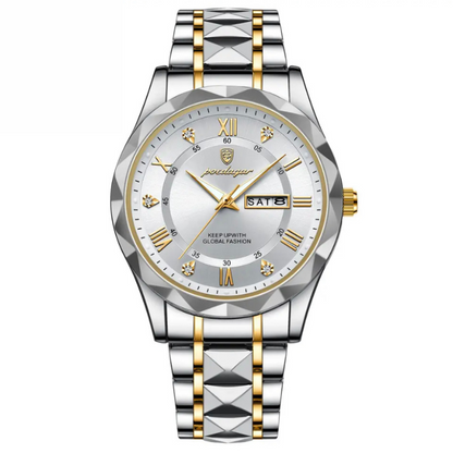 Orologio POEDAGAR Luminosa in Acciaio 40mm - Resistente all'Acqua | Acciaio trasferito