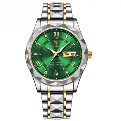 Orologio POEDAGAR Luminosa in Acciaio 40mm - Resistente all'Acqua | Acciaio trasferito