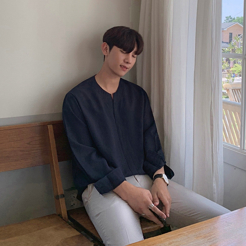 Camicia con colletto alla coreana CHUNGJU