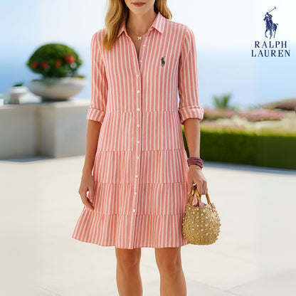 Abito Camicia Stripes Eleganza Casual – R&L™ Collezione Estate