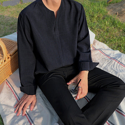 Camicia con colletto alla coreana CHUNGJU