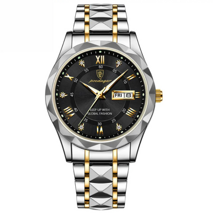 Orologio POEDAGAR Luminosa in Acciaio 40mm - Resistente all'Acqua | Acciaio trasferito