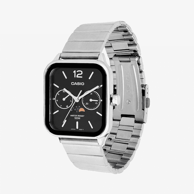C A S I O Orologio Lunare 36 mm - Resistente all'acqua | Acciaio Inossidabile