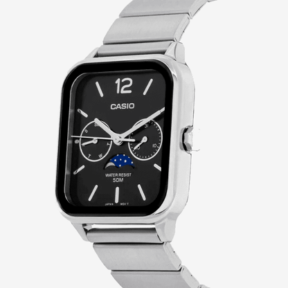 C A S I O Orologio Lunare 36 mm - Resistente all'acqua | Acciaio Inossidabile