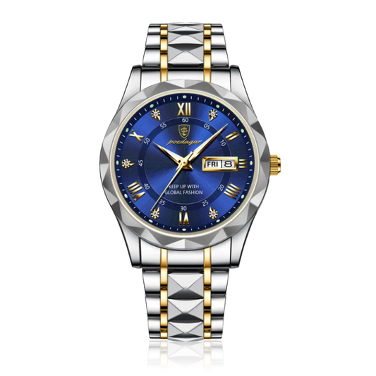 Orologio POEDAGAR Luminosa in Acciaio 40mm - Resistente all'Acqua | Acciaio trasferito