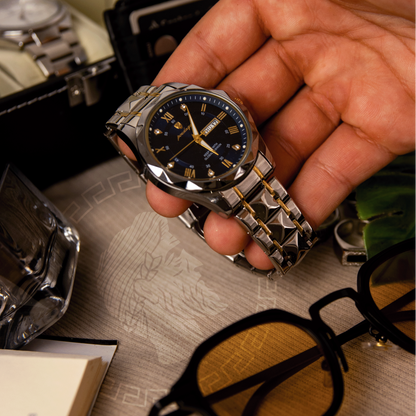 Orologio POEDAGAR Luminosa in Acciaio 40mm - Resistente all'Acqua | Acciaio trasferito